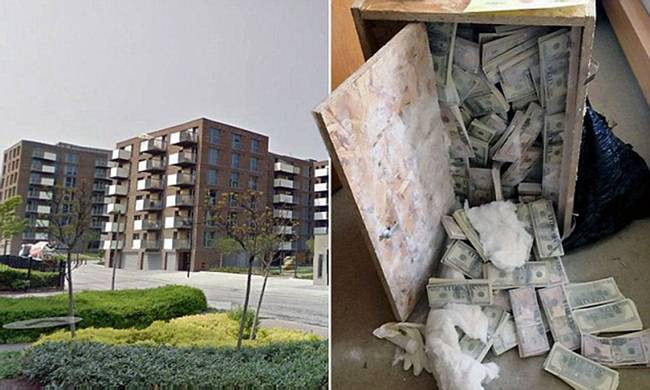 Trong tủ gỗ nhỏ chứa số tiền lên đến 5 triệu bảng Anh (~155 tỷ đồng). Căn hộ này nằm trong khu chung cư cao cấp. Ngay khi sự việc được báo cáo, cảnh sát đã có mặt tại hiện trường để điều tra.