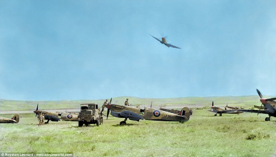 Nhiều máy bay chiến đấu của Anh được triển khai trong Chiến dịch Husky.