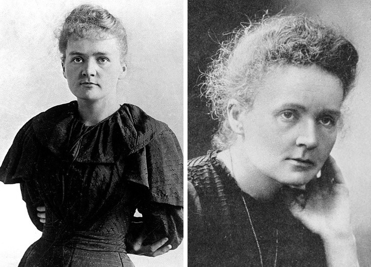 Nhà vật lý, hóa học người Pháp gốc Ba Lan Marie Curie có diện mạo trẻ trung, xinh đẹp dù nhiều năm trôi qua.