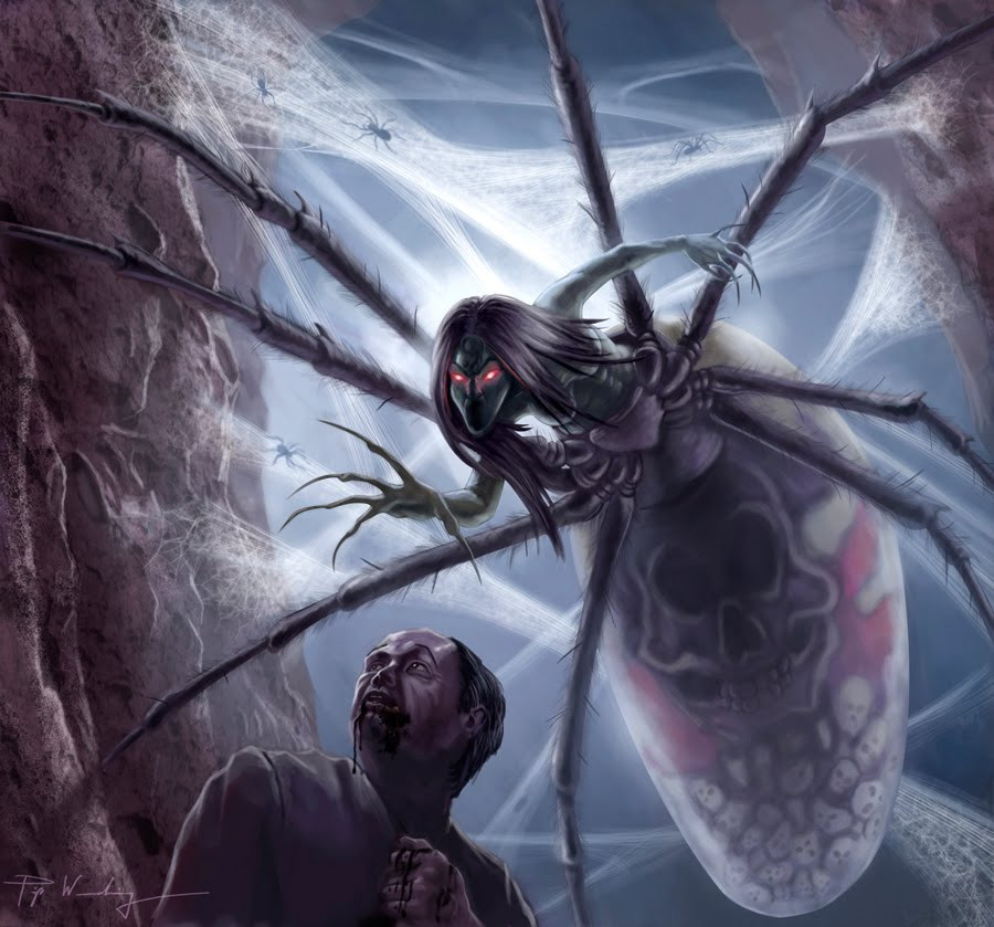 Sau khi bị yêu tinh nhện Jorogumo quyến rũ đi vào hang ổ của nó thì nạn nhân sẽ bị giam cầm trong mạng nhện. Kế đến, nó sẽ tiêm nọc độc và thưởng thức con mồi bắt được.