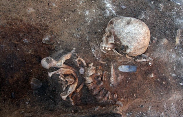 Các chuyên gia đã phát hiện một bộ hài cốt nam giới có niên đại 7.000 năm tuổi tại nghĩa trang cổ Mesolithic, ngày nay là Berlin, Đức. Thi hài người đàn ông này gây chú ý khi được chôn cất theo tư thế lạ.