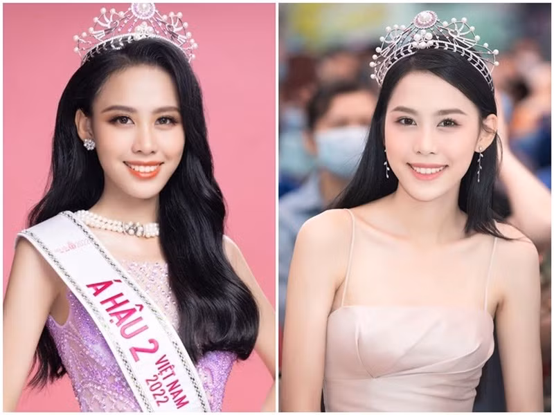 Ngọc Hằng sở hữu chiều cao 1m74, số đo ba vòng 85-60-89 cm khi đoạt Á hậu 2 cuộc thi Hoa hậu Việt Nam 2022. Ảnh: FB Ngọc Hằng.