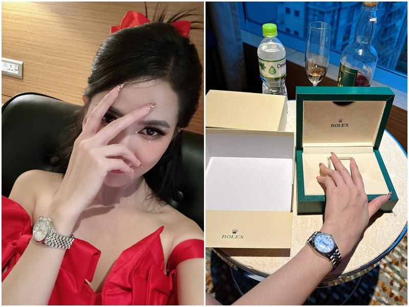 Phan Thị Mơ khoe mua đồng hồ hàng hiệu.