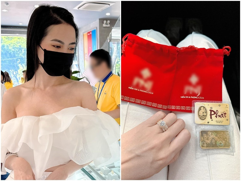 Cô mua nhẫn kim cương, vàng vào ngày vía Thần tài tháng 1/2023.