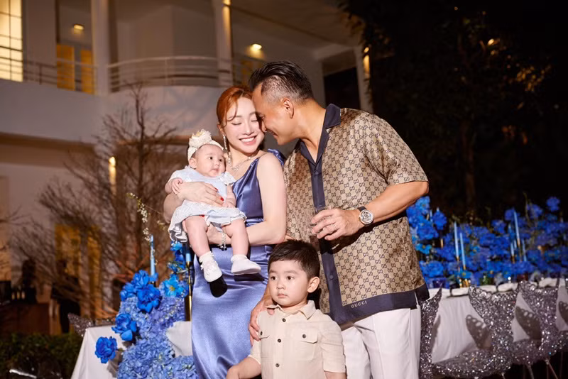 Lý Thùy Chang và chồng thường tổ chức tiệc xa hoa ở biệt thự. Ảnh: FB Lý Thùy Chang.