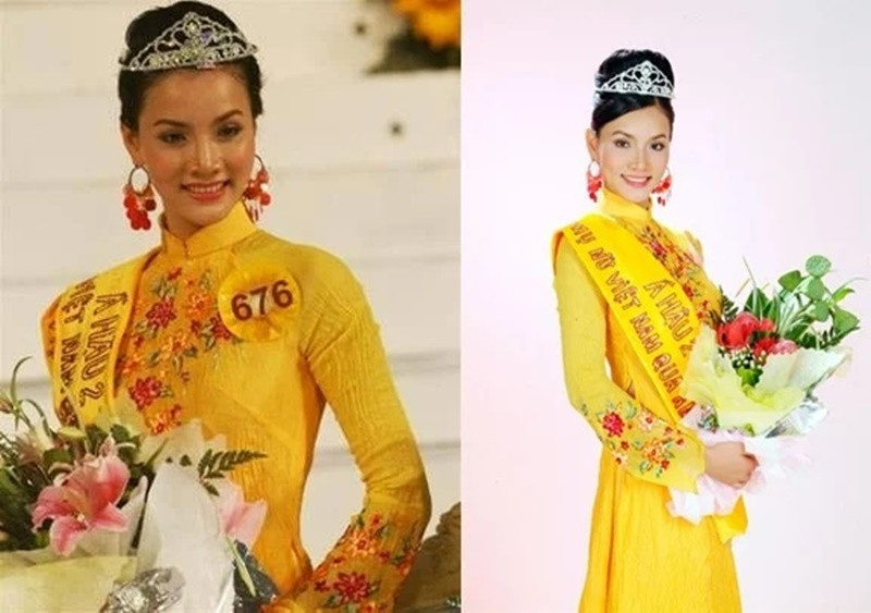 Năm 2005, Trang Nhung đoạt giải á hậu 2 cuộc thi Hoa hậu Phụ nữ Việt Nam qua ảnh. Danh hiệu là bước đệm để người đẹp theo đuổi nghề người mẫu và diễn viên. Ảnh: Dân Việt.