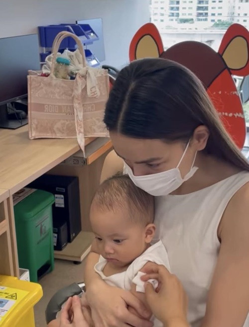 Hồ Ngọc Hà từng dùng túi thương hiệu nổi tiếng thế giới để đựng vật dụng trẻ em. Ảnh: Vietnamnet.