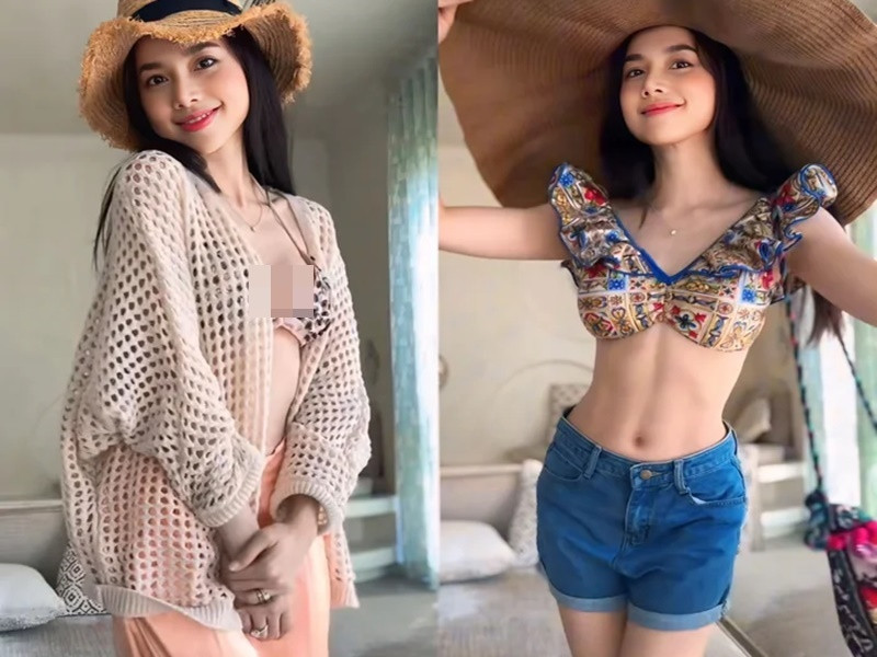  Đinh Ngọc Diệp sở hữu vóc dáng thon gọn sau 2 lần sinh nở. Ảnh: Saostar.