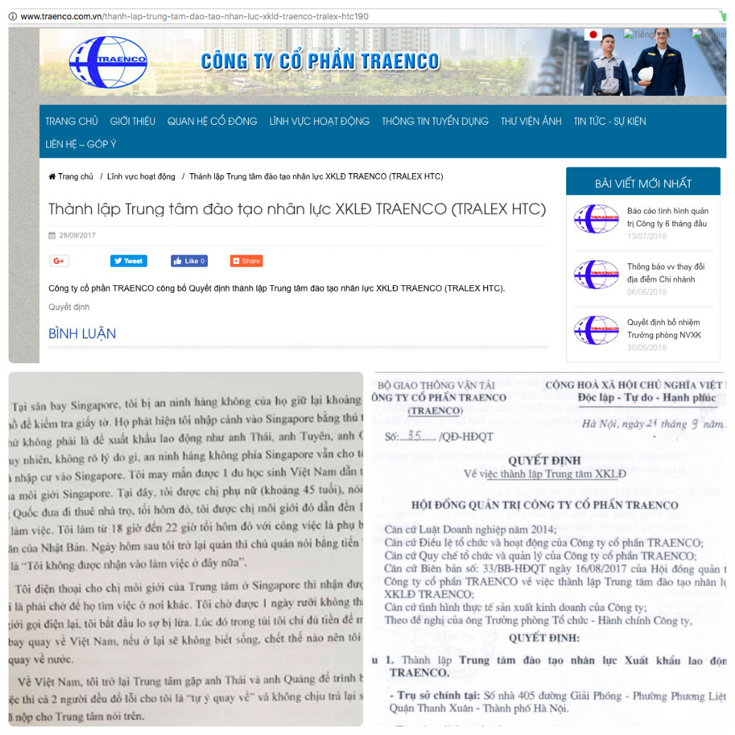 Cong an vao cuoc vu trung tam TRALEX HTC bi to lua hang nghin USD