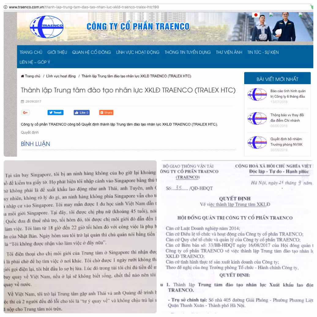 Cong an vao cuoc vu trung tam TRALEX HTC bi to lua hang nghin USD