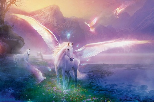 Trong truyền thuyết phương Tây, kỳ lân (hay còn gọi là ngựa trắng một sừng) được miêu tả là những sinh vật giống ngựa, mình thon gọn với chiếc sừng tỏa sáng lấp lánh. Trong một số truyền thuyết, sinh vật này còn có đôi cánh trắng muốt và có thể tự do bay lượn trên bầu trời.