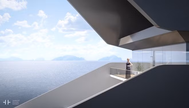 Trên nữa là khu ngắm cảnh với view biển tuyệt vời.