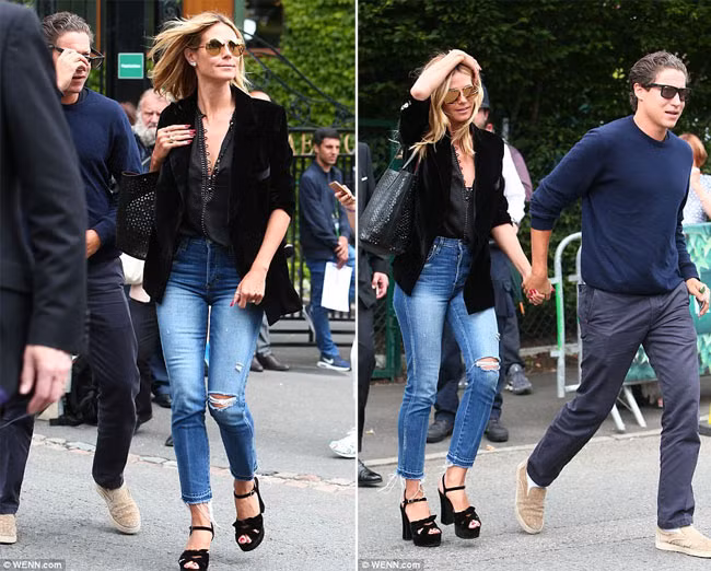 Vito nắm chặt tay cô tình nhân hơn anh 14 tuổi tới xem trận thi đấu quần vợt. Tới xem trận đấu này còn có rất nhiều các ngôi sao khác như: Irina Shayk, Bradley Copper, Jude Law...