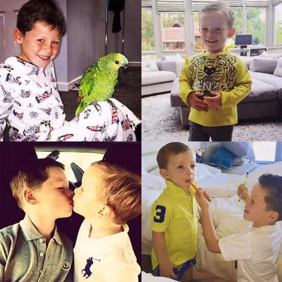 "Yêu 2 chàng trai này" - bà xã của Rooney khoe hình ảnh đáng yêu của 2 con.