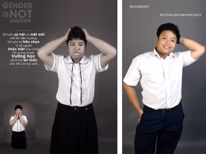 Thạch Mỹ Hiền thì may mắn đã nhận được sự chấp nhận của mẹ và nhà trường, nên có thể đến trường bằng trang phục của nam giới. Hiện tại, cậu là học sinh của trường Trần Quang Khải (quận 11) và là lớp trưởng của lớp.