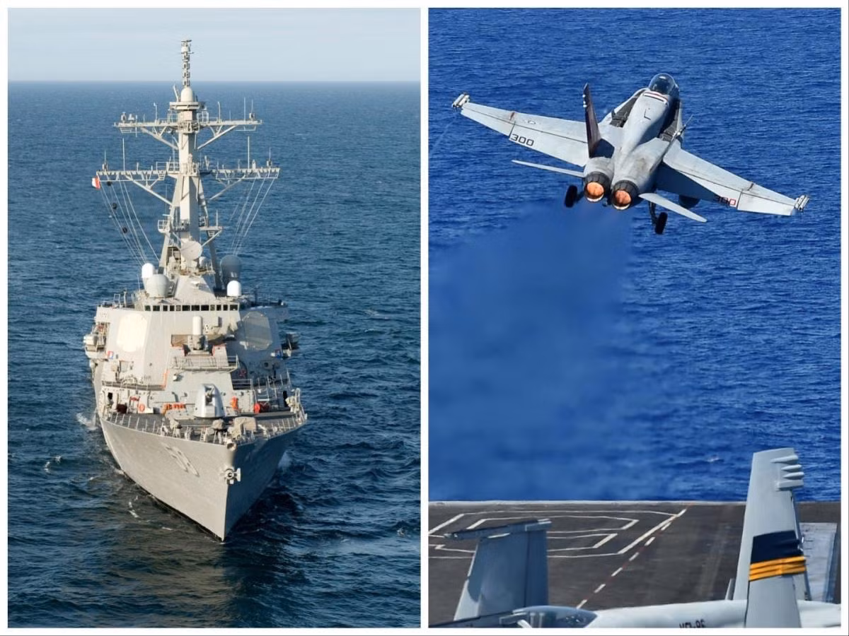 Theo thông báo của Bộ Quốc phòng Mỹ, các máy bay F/A-18 Super Hornets của Nhóm tấn công tàu sân bay Eisenhower và tàu khu trục lớp Arleigh Burke USS Laboon (DDG-58) đã bắn hạ 02 tên lửa hành trình tấn công mặt đất, 03 tên lửa đạn đạo chống hạm và 12 UAV cảm tử.