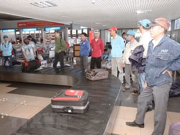 Từ ngày 1 - 13/3/2011, Chính phủ thực hiện các chuyến bay giải cứu công dân từ Libya về nước. Vietnam Airlines đã khẩn trương lập cầu hàng không, thực hiện thành công 10 chuyến bay đưa hơn 3.000 công dân từ vùng chiến sự trở về nước, đoàn tụ cùng gia đình. Ảnh: TTXVN.