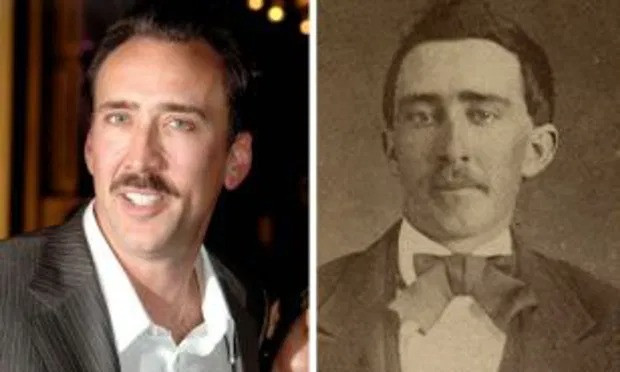 Tương tự, nam diễn viên Nicolas Cage không khỏi bất ngờ khi phát hiện có ngoại hình khá giống một người đàn ông sống vào thời Nội chiến Mỹ.