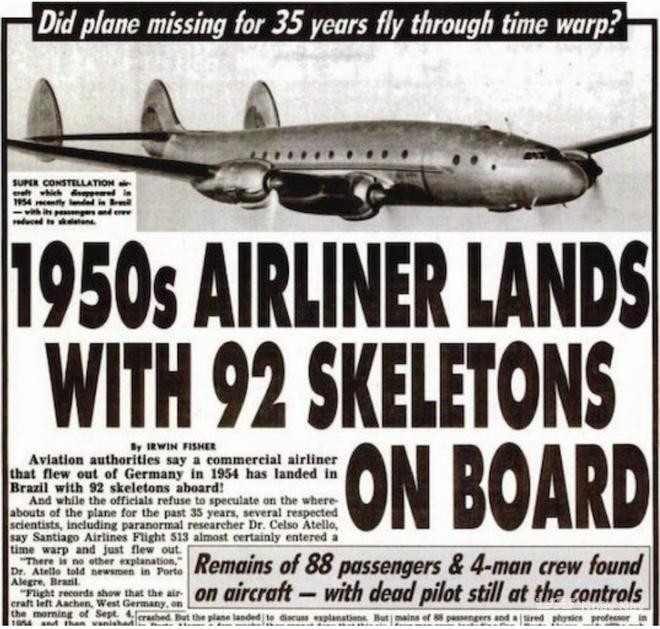 Thế nhưng, chuyến bay số hiệu Santiago Flight 513 không bao giờ hạ cánh đến Chile do mất tích bí ẩn khi bay qua Đại Tây Dương.