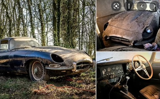 Theo nhà đấu giá H&amp;H Classics, ô tô Jaguar E-Type vẫn giữa được màu sơn và nội thất như ban đầu mặc dù nó đã trở nên cũ kỹ, hư hại khá nhiều.