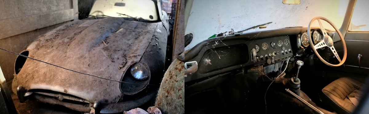 Một số người đam mê xe cổ cho hay Jaguar E-Type là một trong những chiếc xe đẹp dù nó bị phủ bụi trong nhà kho hơn 5 thập kỷ.