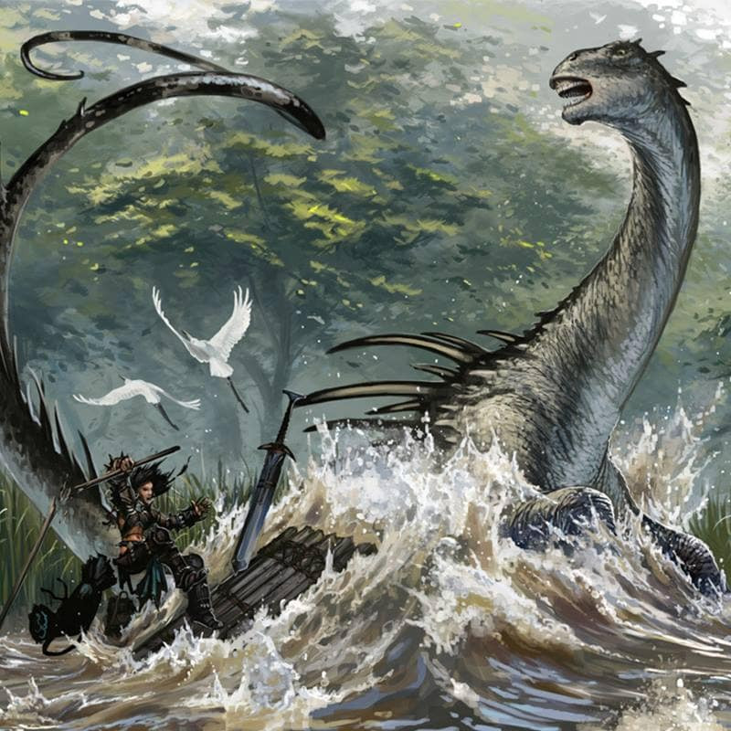 Mokele-mbembe có một đặc điểm giống quái vật hồ Loch Ness là thỉnh thoảng trồi cổ dài lên trên mặt nước.