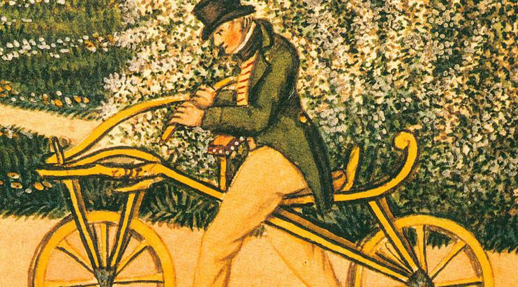 Vào năm 1813, nhà phát minh Drais nảy ra ý tưởng chế tạo một phương tiện dùng sức người để có thể di chuyển nhanh quanh khu vườn hoàng gia.
