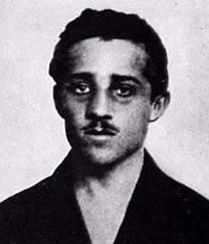 Thủ phạm thực hiện vụ ám sát Thái tử Franz Ferdinand là Gavrilo Princip (trong ảnh). Tên khủng bố người Bosnia gốc Serbia này thuộc tổ chức Bàn Tay Đen.