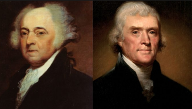 Hai người duy nhất ký vào bản tuyên ngôn và sau này trở thành Tổng thống Mỹ là John Adams và Thomas Jefferson. Ảnh: HH.