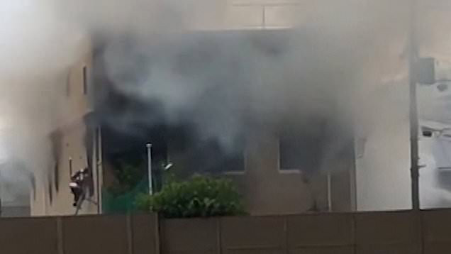 Cảnh sát Nhật Bản cũng tìm thấy những con dao tại hiện trường. Ảnh: Daily Mail.