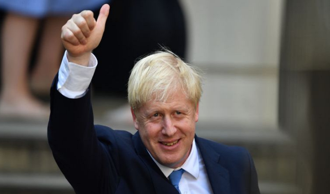 Trong bài phát biểu đầu tiên với tư cách lãnh đạo Đảng Bảo thủ, ông Johnson đã gửi lời cảm ơn tới các thành viên trong đảng vì trao cho ông đặc quyền và vinh dự này. Đồng thời, tân Thủ tướng Anh cũng tiết lộ mục tiêu của ông là đoàn kết đất nước. Ảnh: Sky.