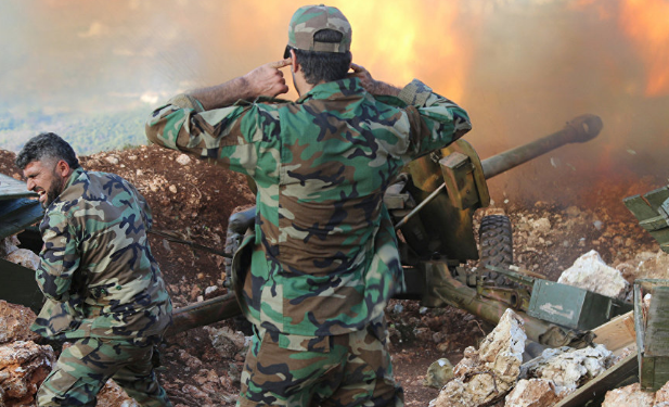 Trong diễn biến liên quan trước đó, ngày 1/7, Quân chính phủ Syria đã mở cuộc tấn công nhóm khủng bố HTS ở Bắc Hama và Nam Idlib, qua đó phá hủy nhiều căn cứ trọng yếu của bọn chúng. Ảnh: Sputnik.