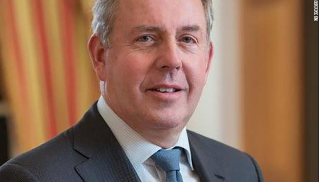 Ngày 10/7, Văn phòng đối ngoại thuộc Chính phủ Anh thông báo Đại sứ Anh tại Mỹ Kim Darroch đã quyết định từ chức. Ảnh: CNN.