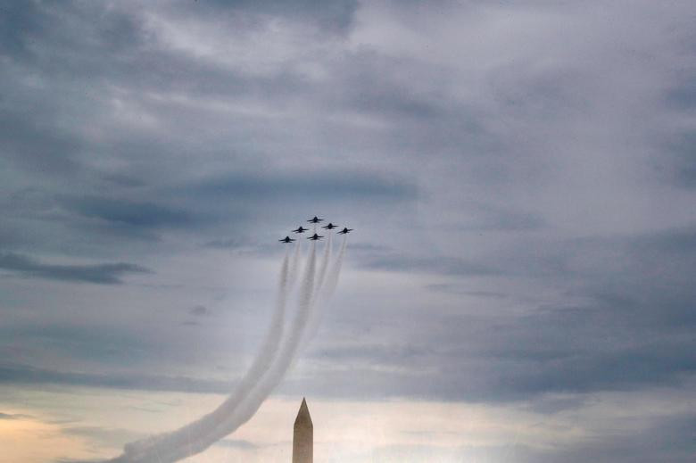 Bài phát biểu của ông Trump và các cuộc trình diễn trên không mừng ngày Quốc khánh Mỹ 4/7 kết thúc sau hơn một giờ đồng hồ.