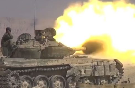 "Lực lượng chính phủ Damascus đã phá hủy nhiều căn cứ kiên cố của nhóm khủng bố trong khu vực trên", một phóng viên của SANA cho biết. Ảnh: SANA.