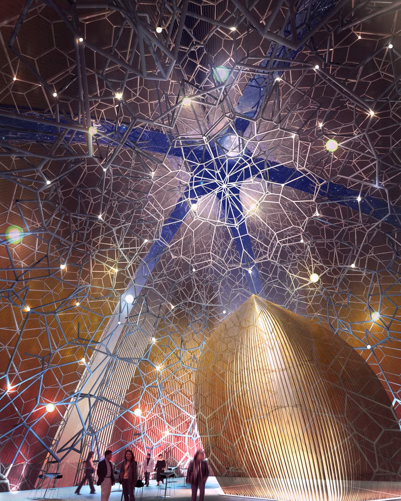 Kết cấu lạ bên trong nhà hát Hoa Sen.