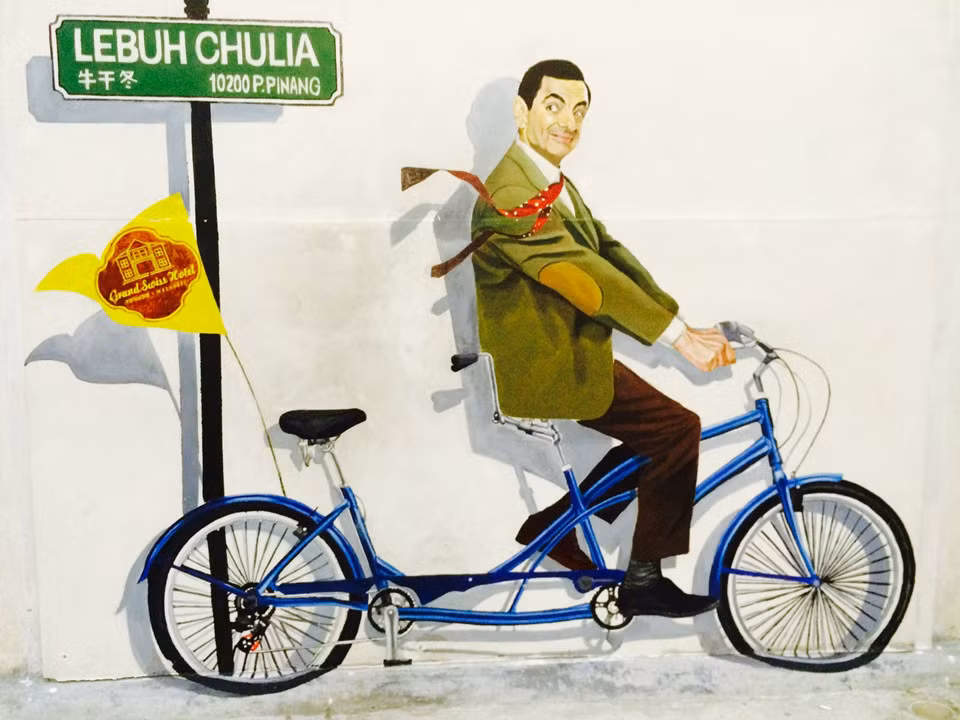 Bức tranh tường về Mr Bean.