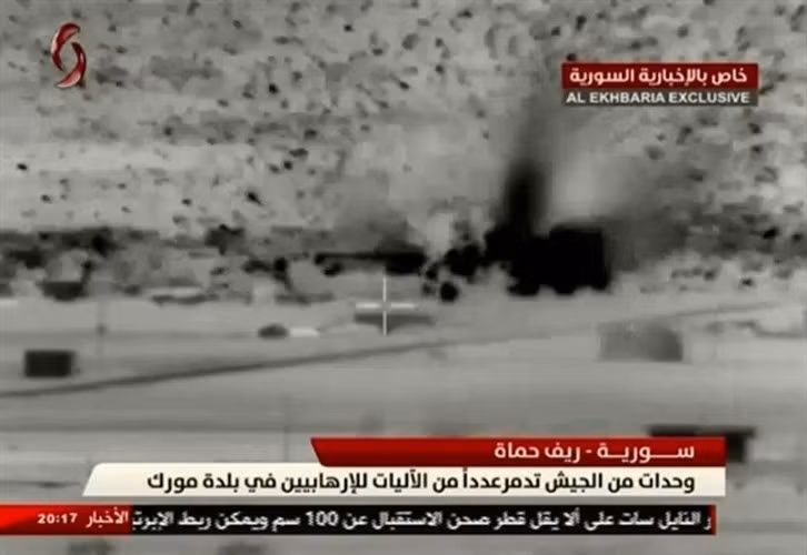 Lần đầu tiên Krasnopol-M2 xung trận tại Syria được xác định hồi cuối năm 2017 tại sa mạc Homs.