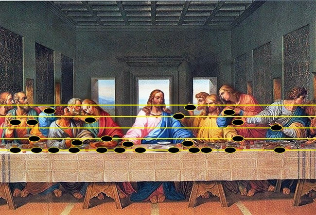 Nhà nghiên cứu Italia Sabrina Sforza Galitzia đã đưa ra một giải thích khác biệt về bức tranh "Last Supper" của Leonardo da Vinci. Bà Galitzia tin rằng họa sĩ lừng danh này đã để lại lời tiên tri về ngày tận thế qua bức tranh này - một sự kiện sẽ xảy ra vào ngày 21/3/4006. Để đưa ra kết luận này, nhà nghiên cứu đã giải mã các ký hiệu về toán học và thiên văn học trong bức tranh này.