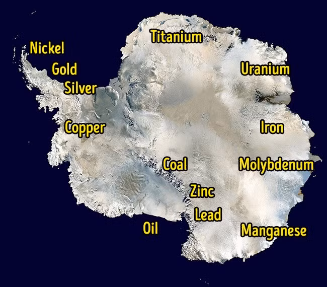 Theo Hệ thống Hiệp ước châu Nam Cực, không có quốc gia nào sở hữu lãnh thổ trên châu lục này cũng như bản thân châu lục này là một khu vực phi hạt nhân. Việc khai thác khoảng sản trên lục địa thứ 6 này bị hiện bị cấm nghiêm ngặt nhưng có lẽ thỏa thuận này sẽ được tái cân nhắc sau năm 2048.