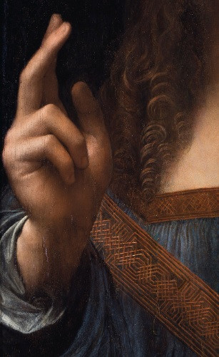 "Đây là bức tranh của Da Vinci hoàn thành với sự giúp đỡ của các trợ lý. Tôi nghĩ rằng, Bernardino Luini đã có vai trò quan trọng trong bức họa này", nghiên cứu viên Matthew nói về "Salvator Mundi". Ảnh: Christies.com.