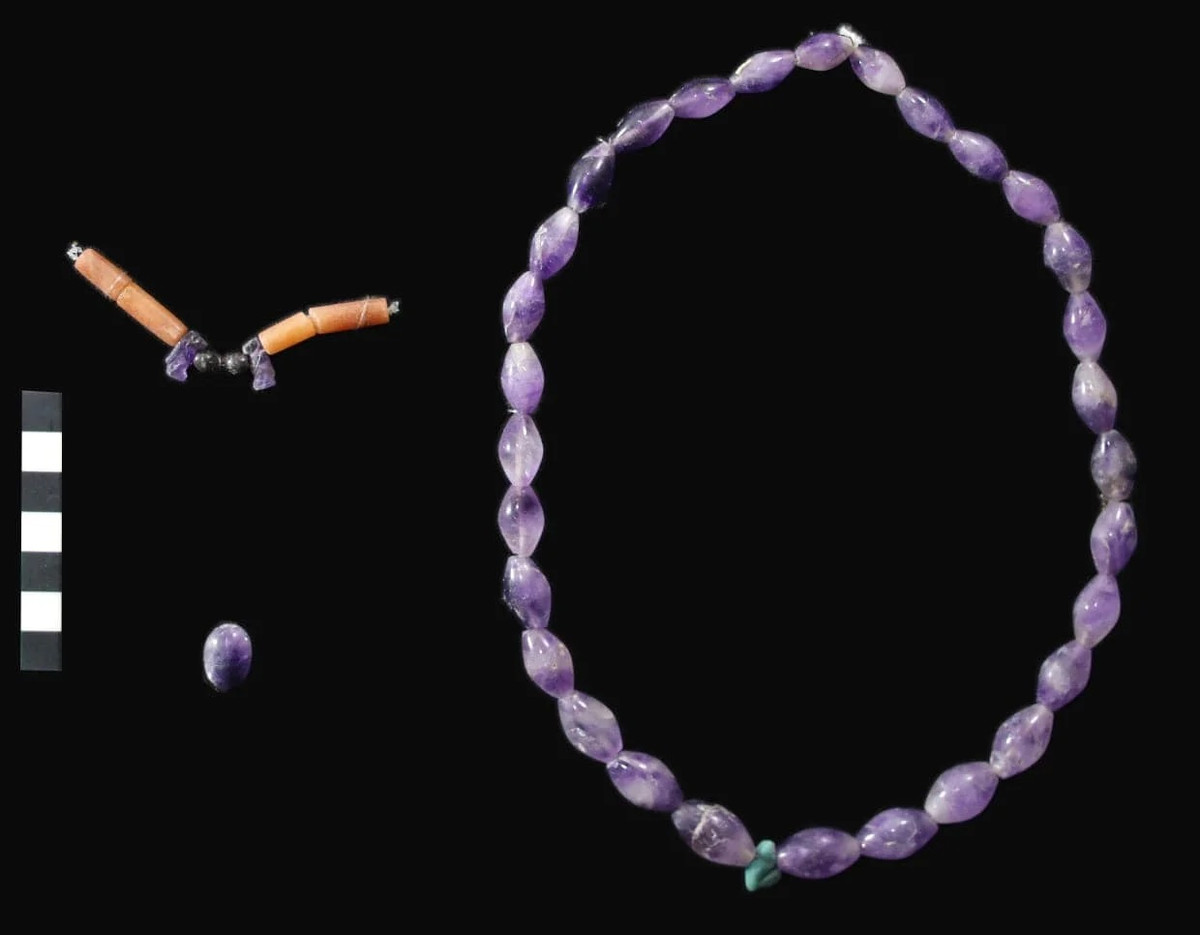 Nhiều quan tài bằng gỗ bị hư hại do tác động của thời gian, lũ lụt... Chuyên gia Katherine Blakeney đã hé lộ một số hiện vật nổi bật được tìm thấy tại khu mộ này bao gồm: vòng cổ thạch anh tím có 30 hạt, mã não hình trụ, một lá bùa đầu hà mã, 2 chiếc gương đồng, tượng đất sét...