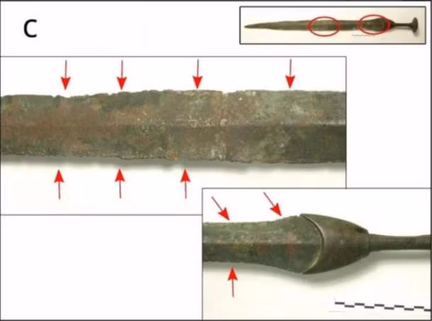 Theo đó, nhóm nghiên cứu xác định những thanh kiếm được chế tạo trong khoảng thời gian từ năm 1000 trước Công nguyên đến đến năm 800 trước Công nguyên.