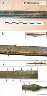 Việc sử dụng hỗn hợp hợp kim đồng phức tạp như vậy cho thấy người xưa đã cải tiến sản xuất cũng như nhập khẩu nguyên vật liệu trong quá trình rèn kiếm.