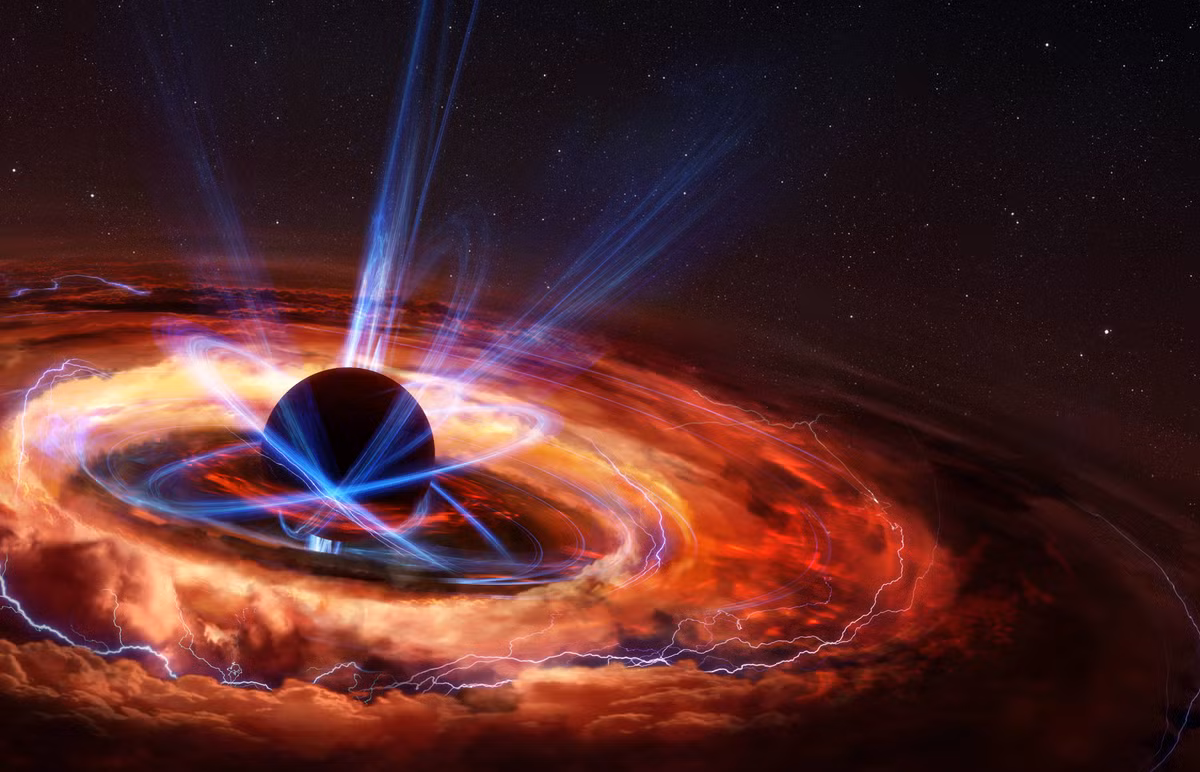 Hai hố đen siêu khổng lồ quay quanh nhau ngày càng gần hơn với chu kỳ 130 ngày. Chính chuyển động quỹ đạo này đã tạo ra hiện tượng lặp lại được quan sát.