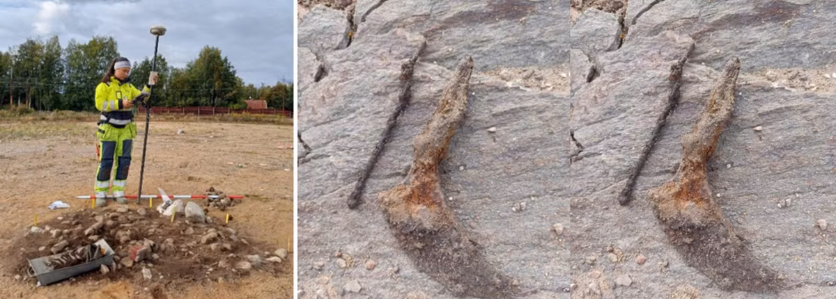 Ngôi mộ có cắm một con dao nhận được sự quan tâm lớn của giới chuyên gia. Ngoài con dao, họ còn tìm thấy một cây kim nhỏ trong mộ cổ của người phụ nữ. Dao là vật dụng hữu ích trong thời kỳ đó. Chúng thường được sử dụng để chế biến thức ăn, chế biến da, may quần áo và có thể được sử dụng để tự vệ.