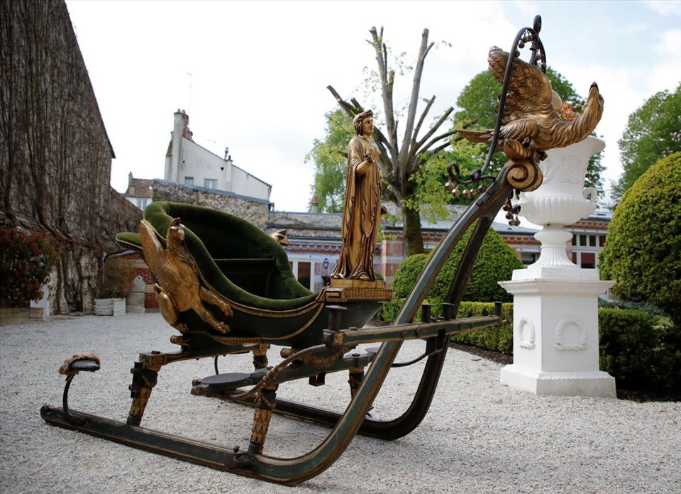 Cỗ xe trượt tuyết của Hoàng đế Napoleon được mang ra đấu giá. Ảnh: Nhà đấu giá Osenat.