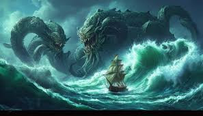 Là con gái của thần biển Poseidon và nữ thần Trái Đất Gaia, Charybdis có cơ thể khổng lồ và xem việc đánh đắm tàu thuyền như một thú vui. Ảnh trong bài mang tính minh họa.