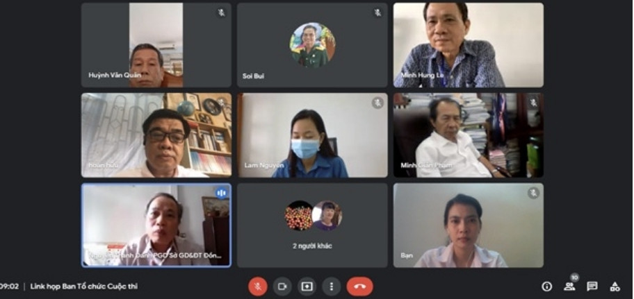 Dong Thap: Hop truc tuyen Ban To chuc Hoi thi va Cuoc thi nam 2021