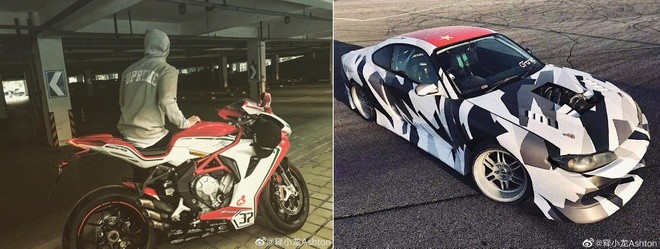 Đầu năm 2020, Thích Tiểu Long cũng tự thưởng cho mình bằng cách tậu một chiếc môtô phân khối lớn Agusta F3RC 800 bản limited có giá 40.000 USD và một chiếc siêu xe được khắc tên của chính anh.